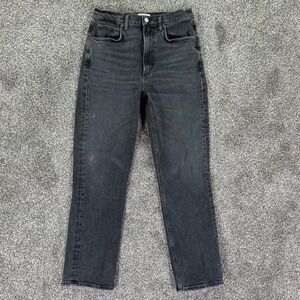 AGOLDE High Rise Stovepipe Jeans Womens 28 Faded Black Straight Leg Fit Casual